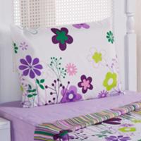 Kit Coordenado Edredom Com Lençol Solteiro Alegria Lilás 100% Poliéster - 6