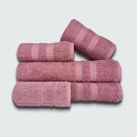 Jogo De Toalha 5 Pçs Gigante Felpuda Itália Soft 100% Algodão Rose - 1