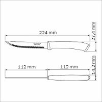 Faca Churrasco Tramontina Felice Lâmina Aço Inox Fio Microsserrilhado Cabo Polipropileno Preto 5 Tramontina - 2