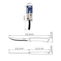 Faca Churrasco Tramontina Felice Lâmina Aço Inox Fio Microsserrilhado Cabo Polipropileno Preto 5 Tramontina