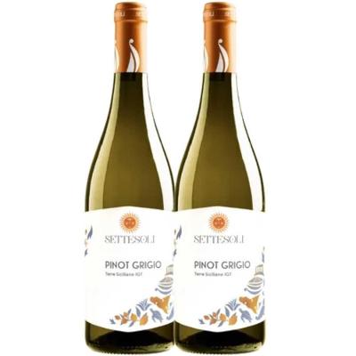 Kit 2 Garrafas Vinho Branco Settesoli Pinot Grigio 750ml