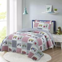 Kit Cobre Leito Colcha Solteiro Infantil Studio Dupla Face Estampado 2 Peças - Carros - Cinza - 100% Poliéster - 1