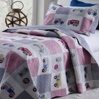 Kit Cobre Leito Colcha Solteiro Infantil Studio Dupla Face Estampado 2 Peças - Carros - Cinza - 100% Poliéster - 2