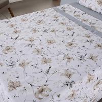 Combo 2 Jogo De Cama Lençol King California 4 Peças Verde Cinza 100% Poliéster - 5