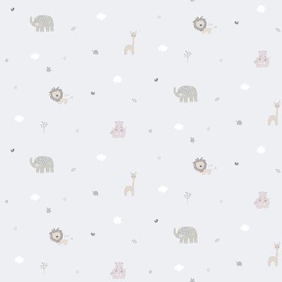 Papel De Parede Lullaby Cinza 2222 - Rolo 10m X 0,53m