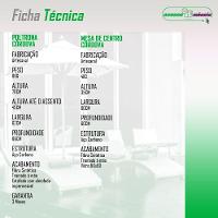 Conjunto 2 Poltronas E Mesa Centro Fibra Sintética Córdova Preto-branco - 6