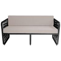 Conjunto 4 Peças Em Alumínio e Corda Náutica Santiago Preto branco - 5