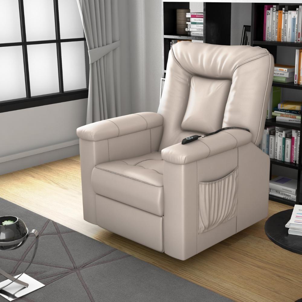 Poltrona Elétrica Reclinável Jerry Corino Bege - 1