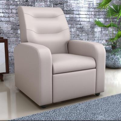 Poltrona Reclinável Decorativa Jersey Corino Bege Mais de Casa