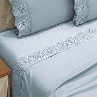 Jogo Lençol Queen Passione Bordado Inglês 4pç 100% Poliéster - Cinza - 3