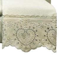 Jogo Lençol Casal Passione Bordado Inglês 4pç 100% Poliéster - Bege - 2