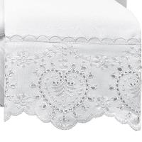 Jogo Lençol Queen Passione Bordado Inglês 4pç 100% Poliéster - Branco - 2