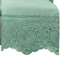 Jogo Lençol King Passione Bordado Inglês 4pç 100% Poliéster - Verde - 2