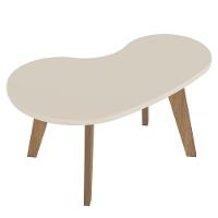Mesa De Centro Mdf Tampo Curvo 91 Cm 4604 Off White Arly - 3