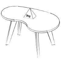 Mesa De Centro Mdf Tampo Curvo 91 Cm 4604 Off White Arly - 6