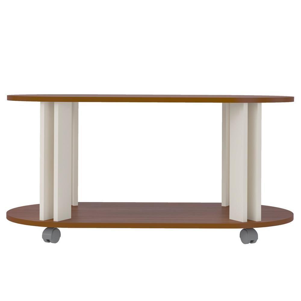 Mesa De Centro Mdf Sala De Estar 91 Cm 4619 Cedro Off White Arly - 5