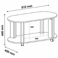 Mesa De Centro Mdf Sala De Estar 91 Cm 4619 Cedro Off White Arly - 6