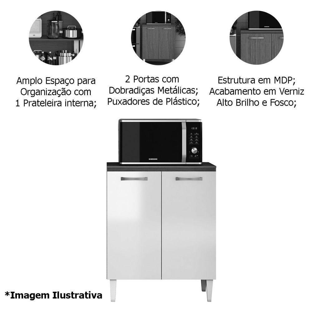 Balcão Para Cozinha 70cm 2 Portas Halena Atacama/off White - 3