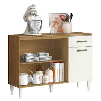 Balcão Para Cozinha 120cm 3 Portas 1 Gaveta Halena Atacama/off White - 2