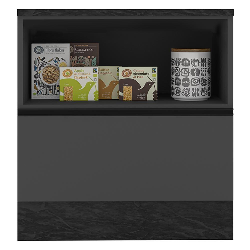 Balcao Com Tampo 1 Porta 1 Gaveta 80 Cm 12538 Etti Grafite Pln - 3