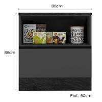 Balcao Com Tampo 1 Porta 1 Gaveta 80 Cm 12538 Etti Grafite Pln - 5