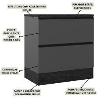 Balcao Com Tampo 1 Porta 1 Gaveta 80 Cm 12538 Etti Grafite Pln - 6