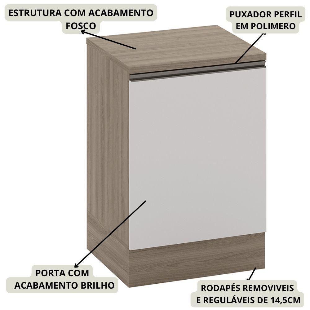 Balcao Com Tampo 1 Porta 58 Cm 12539 Etti Carvalho Oak Off White Pln - 5