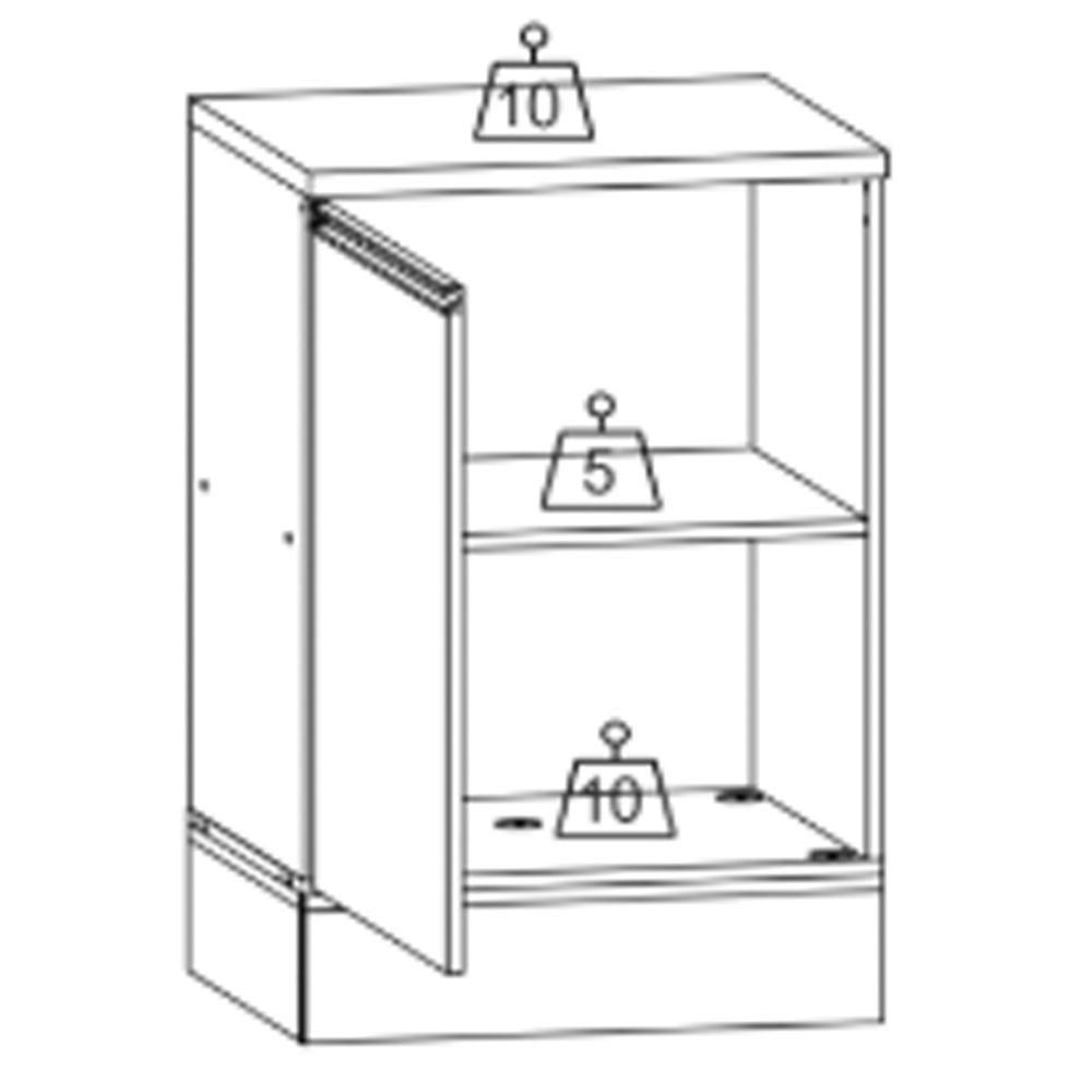 Balcao Com Tampo 1 Porta 58 Cm 12539 Etti Carvalho Oak Off White Pln - 7