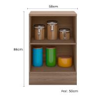 Balcao Com Tampo 1 Porta 58 Cm 12539 Etti Carvalho Oak Off White Pln - 6