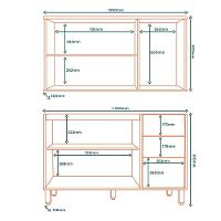 Armario E Balcao Pia 120 Cm Glor Abgl24 Branco Neve Mxm - 6