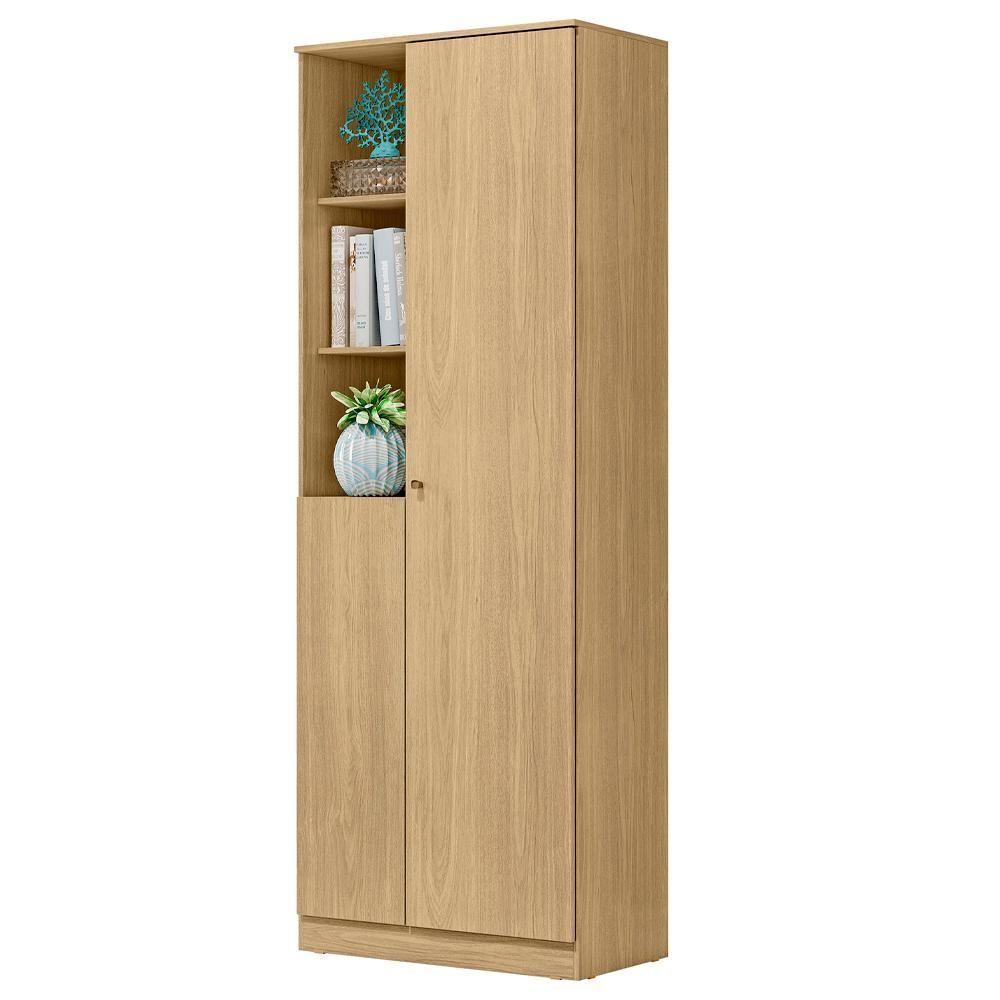 Armario Multiuso 181 Cm Mdp 2 Portas Lin Mu001 Castanho Mxm - 2