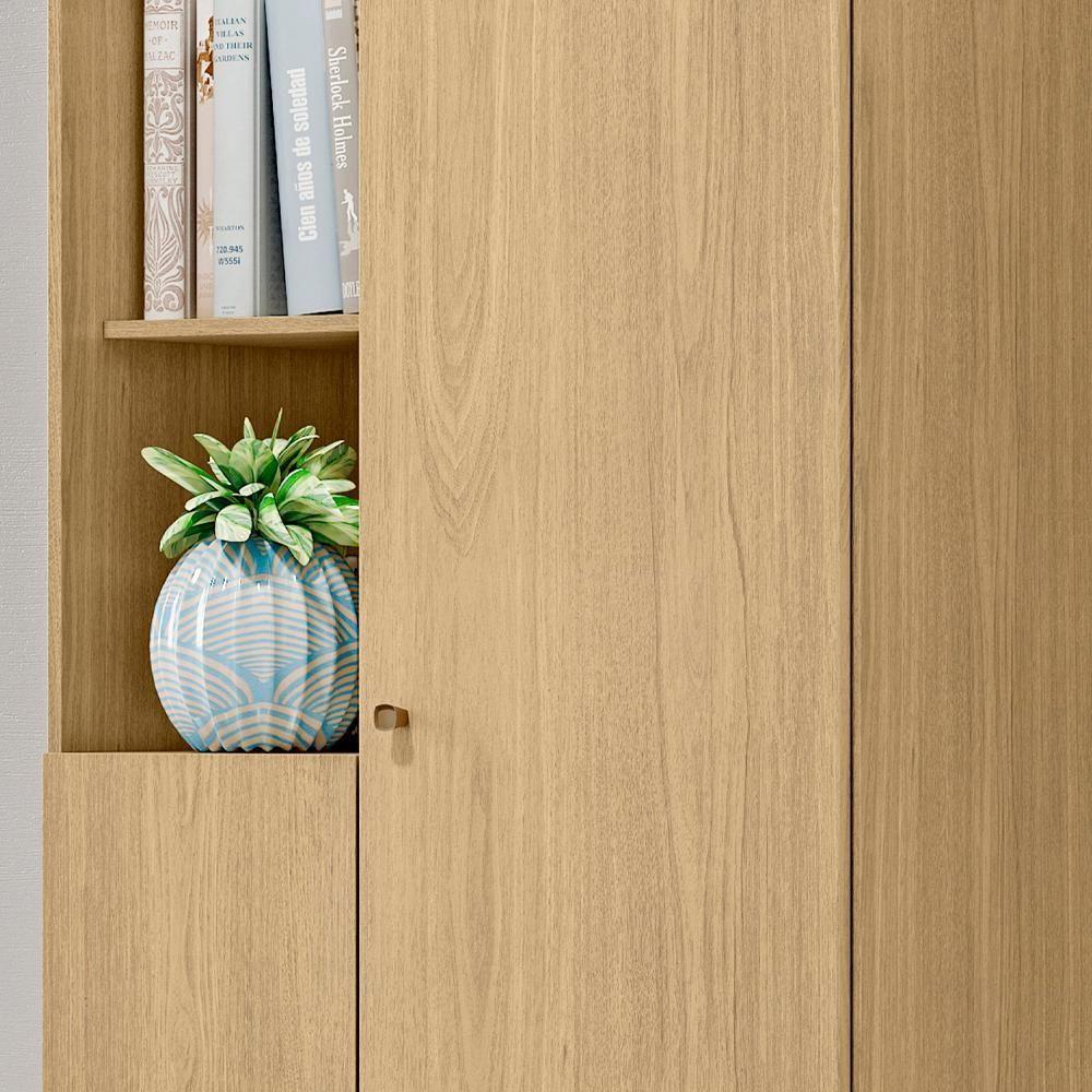 Armario Multiuso 181 Cm Mdp 2 Portas Lin Mu001 Castanho Mxm - 4