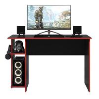 Mesa Para Escritorio E Gamer Preto Fosco Vermelho - 2