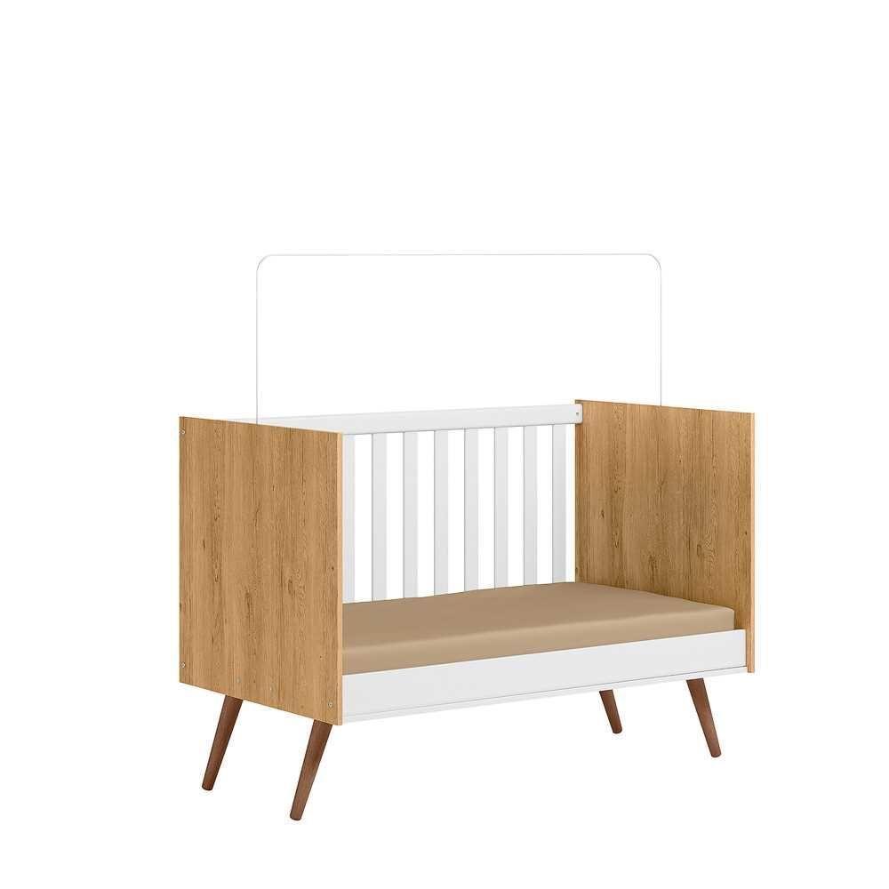 Berco Mini Cama Que Encanto Retro Freijo Toque Branco Acetinado - 3