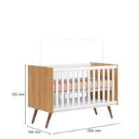 Berco Mini Cama Que Encanto Retro Freijo Toque Branco Acetinado - 4