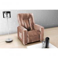 Poltrona Reclinavel Mx-5 Pallas Veludo Marrom Claro Matrix - 1
