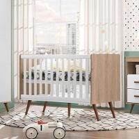 Berco Mini Cama Doce Sonho Carvalho Toque Rustico Branco - 1