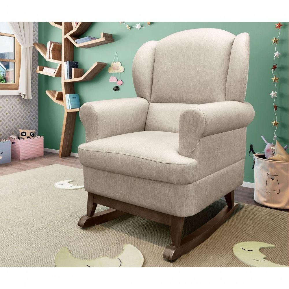 Poltrona Sabrina Canoa E Puff Bege - 2