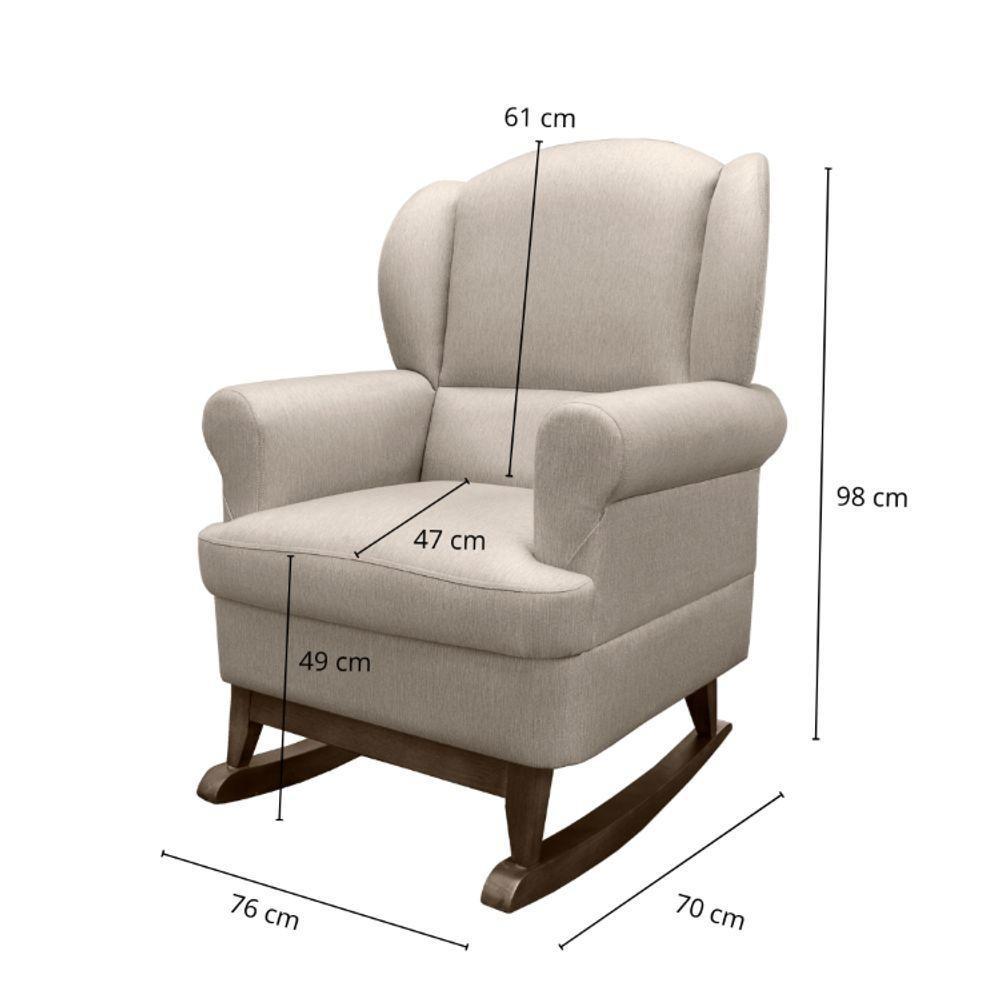 Poltrona Sabrina Canoa E Puff Bege - 4