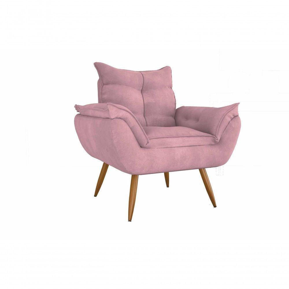 Poltrona Toquio Veludo Tukey Rose Matrix - 2
