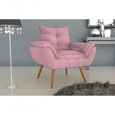 Poltrona Toquio Veludo Tukey Rose Matrix