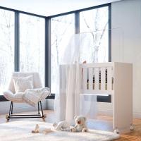 Mini Berço Malu Moises para Quarto do Bebê com Rodizios Moderno com Colchão - 2