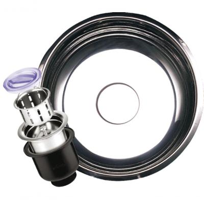 Cuba Redonda Luxo Inox 304 32x14x05 Ab-3,5-c Valvula-sobrepor-lux 03