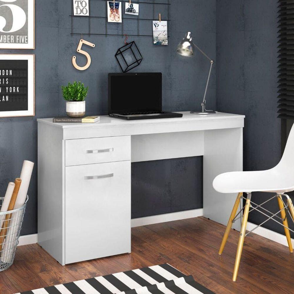 Escrivaninha 1 Porta 1 Gaveta Vitoria Branco Demóbile - 1