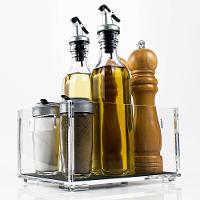 Bandeja Acrílico 5mm Porta Temperos Condimentos Com Alças Cozinha Organização Mesa Compacta Lavável - 1