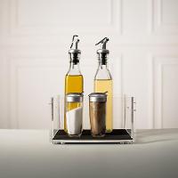 Bandeja Acrílico 5mm Porta Temperos Condimentos Com Alças Cozinha Organização Mesa Compacta Lavável - 4