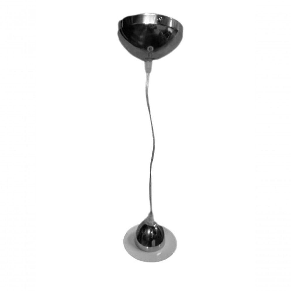 Canopla E Pendente Para Lustre E27 3 Luzes Cor Produto Cromado - 2