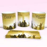 Caneca De Porcelana 325ml Decorada Frases Religiosas Estampa 12 - 1