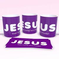 Caneca De Porcelana 325ml Decorada Frases Religiosas Estampa 9 - 1
