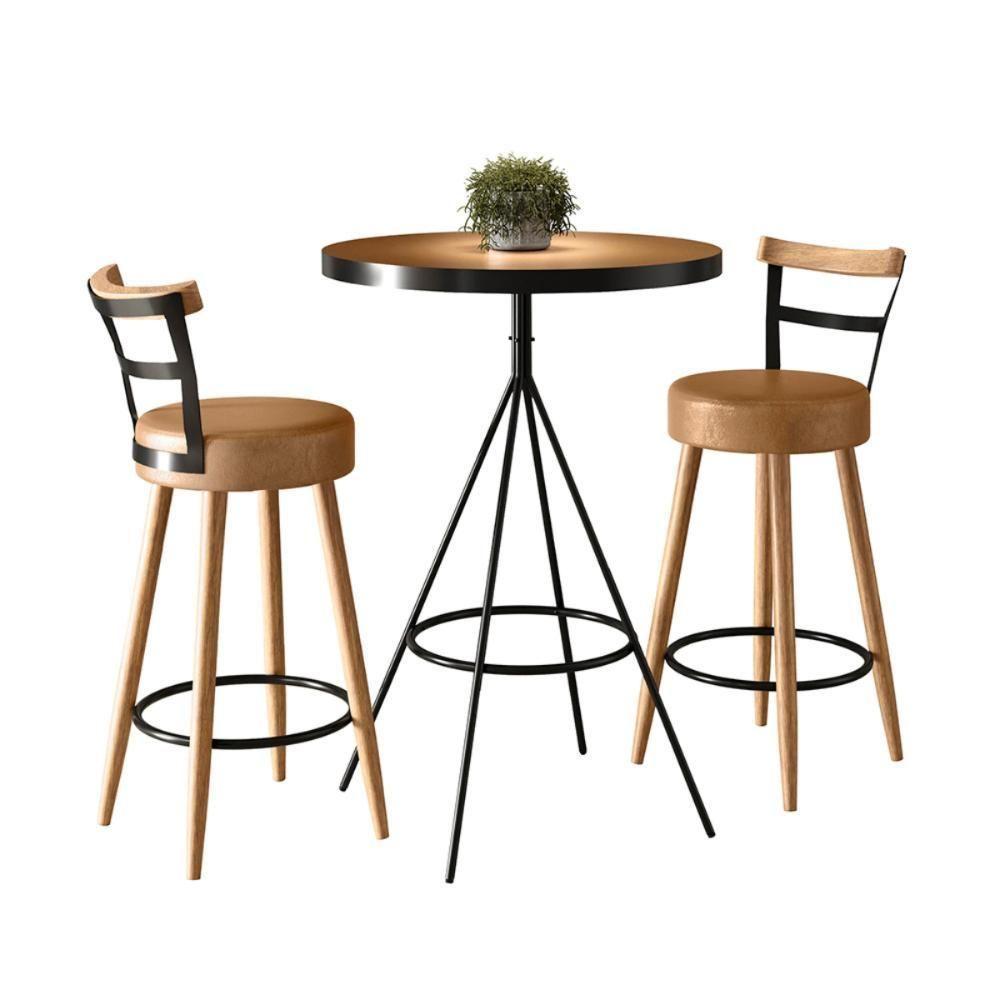Conjunto Mesa Com 2 Banquetas Grecia Amarula - 1